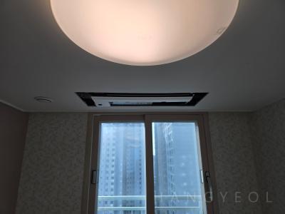 경기도 화성시 청계동 동탄역 시범한화 꿈에그린 프레스티지 시스템에어컨 시공 현장 1